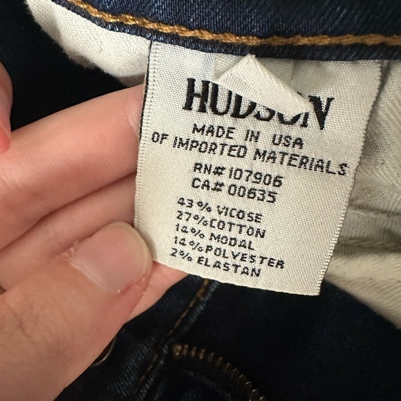 Hudson Krista low rise cropped skinny released hem jeans size 26/4 medium wash - Picture 14 of 14